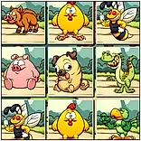 Animals Memo Match